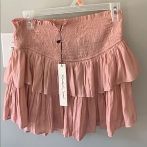 MS blush pink skirt with built in shorts